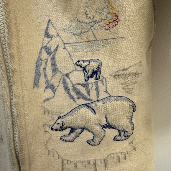 Traditional Inuit Wool and Fur Parka / Vintage / hand Embroidery - Picture 9 of 10